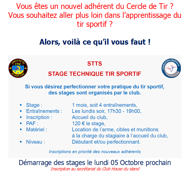 COURS D TIR SPORTIF